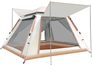 3-4 Person 60 Sec Setup Family Camping Tent Waterproof Windproof Tent with Top Rainfly Instant Cabin Tent for Camping Hiking Mountaineering