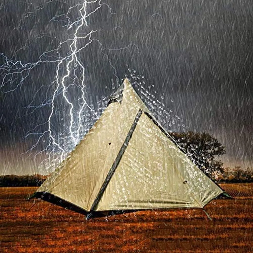 3-4 Person Camping Family Teepee Tent Outdoor Double Layers Indian Tipi Tent Suitable for Camping Hiking Holidays
