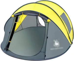 3-4 Persons Camping Tent Hiking Tent with Snow Skirt Waterproof Tent Outdoor Double-Layer 4 Seasons Outdoors Tent (A) (A)