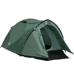 3-4 Waterproof For Green With Person Outsunny Dome Trustworthy Large Tent Family Versatile Windows