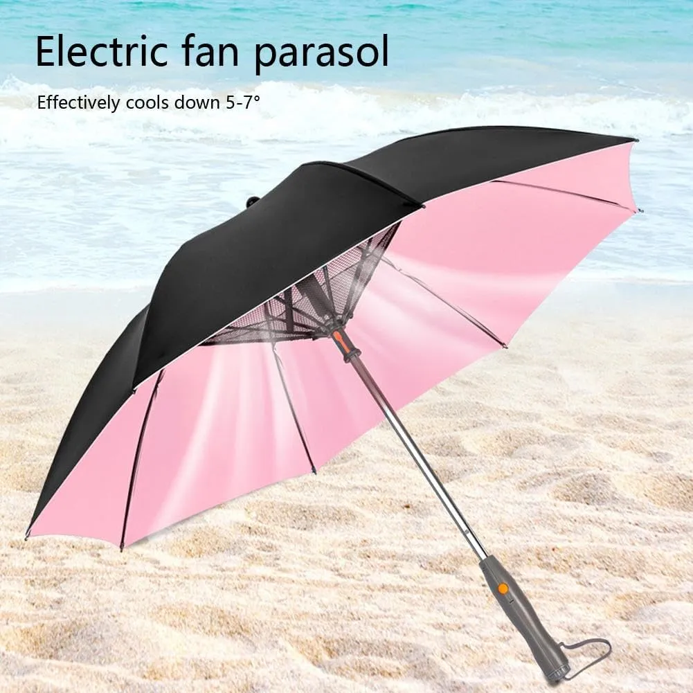 3 in 1 Umbrella with Fan, UV Blocking Umbrella with Fan, Umbrella With Fan And Mist Spray, Misting Umbrella With Fan, USB Rechargeable Sun Umbrella, Cooling Umbrella with Fan for Summer