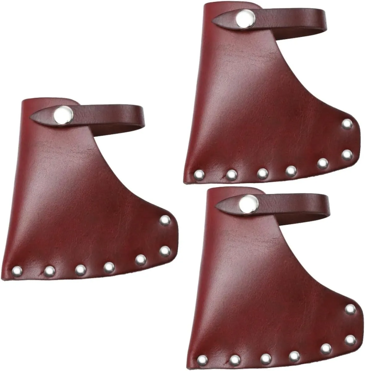 3 Pcs Survival Hatchet Axe Cover Cowhide Protective Casing Case for Sleeve