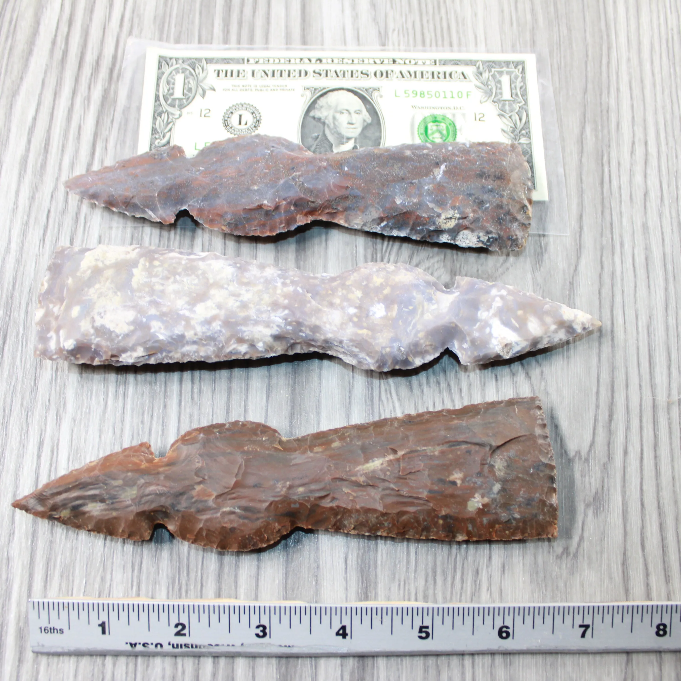 3 Stone Ornamental Tomahawk Heads #124-2 Ax Axe Hatchet
