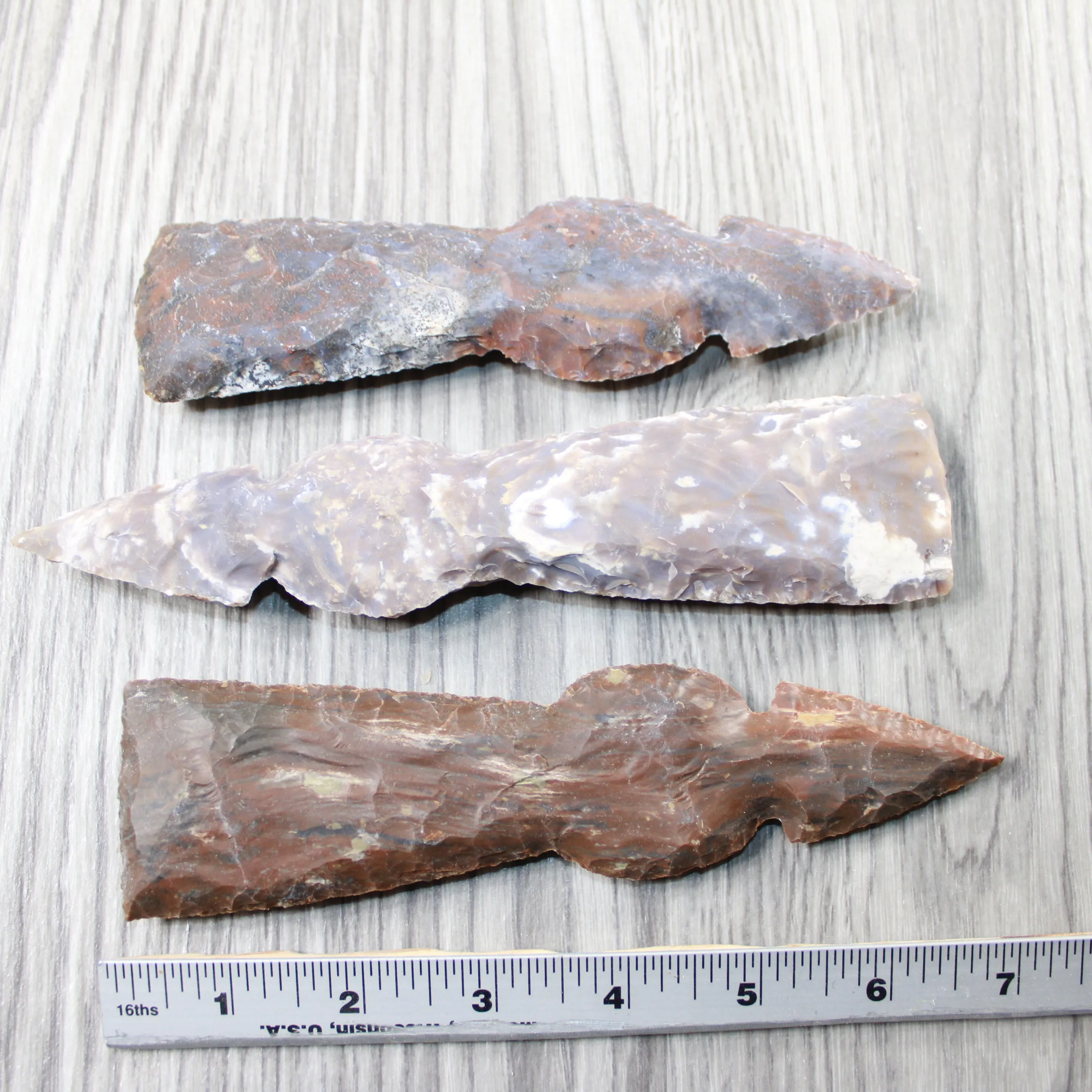 3 Stone Ornamental Tomahawk Heads #124-2 Ax Axe Hatchet