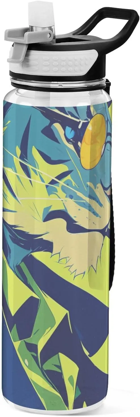 30 oz mint green Tigers cool Large Capacity Water Bottle Tritan In BPA Free non toxic Water Bottle Jug for Yoga Sports Collapsible
