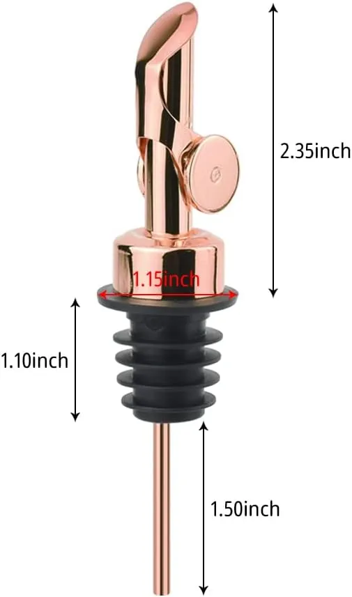 304 Stainless Steel Olive Oil Dispenser - Automatic Pour Spout, Leak-Proof Design for Vinegar, Wine, Soybean & More, Durable & Easy-Use Bottle Pourer (4-Pack,Colorful)