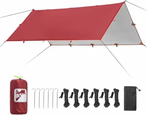 3.2x3m Awning Waterproof Tarp Tent Shade Folding Camping Canopy Ultralight Beach Sun Shelter Camping Tent Travel Tourist Awning(Color:D)