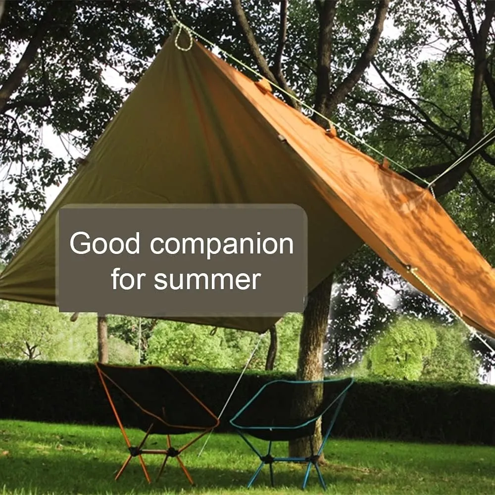 3.2x3m Awning Waterproof Tarp Tent Shade Folding Camping Canopy Ultralight Beach Sun Shelter Camping Tent Travel Tourist Awning(Color:D)