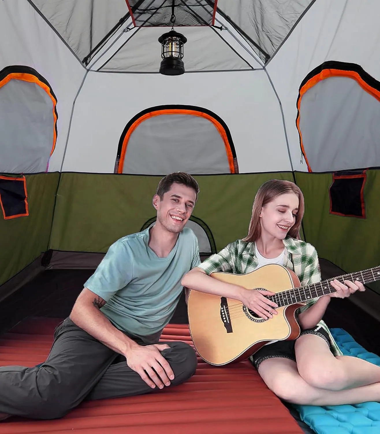 3/4 Person/6 Person Camping Tent Fast Cabin Tent with Instant Setup Tent, Weatherproof Tent Easy Quick Set Up & Pop Up in 60 Seconds with Rainfly Backpack for Family Camping,Upgraded Ventilation
