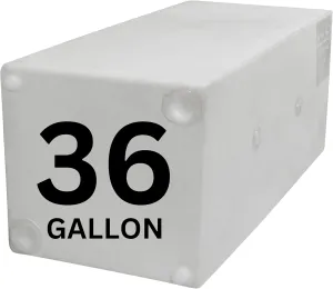 36 Gallon RV Fresh Water Tank, Potable Water Storage Tank for Drinking, Cooking, Cleaning, Showering, for Campers, Trailers, Motorhomes, RVs, Cube Shape, 37" x 16" x 15" (WT-5549)