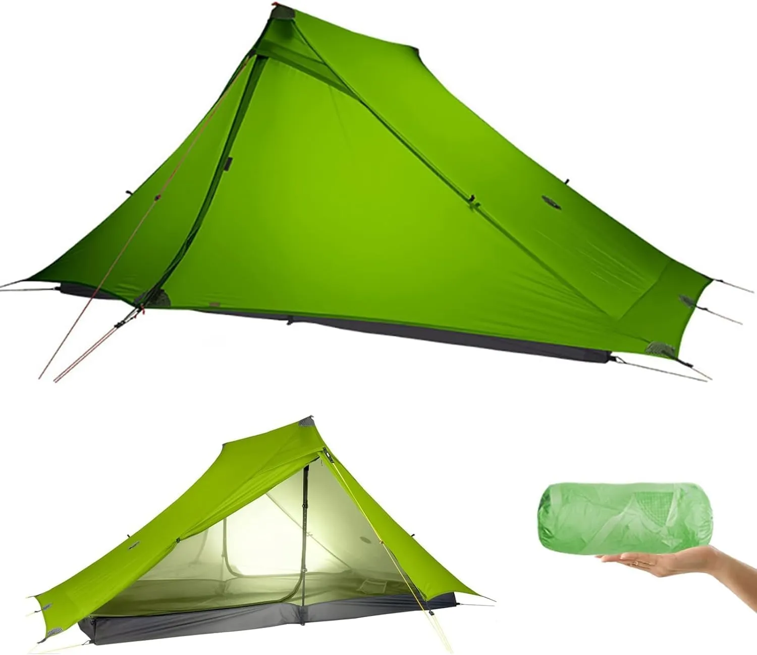 3F UL Gear Lanshan PRO Lanshan Ultralight Tent 3-Season Backpacking Tent for 1-Person or 2-Person, Waterproof Professional Tents for Camping, Trekking, Kayaking, Climbing