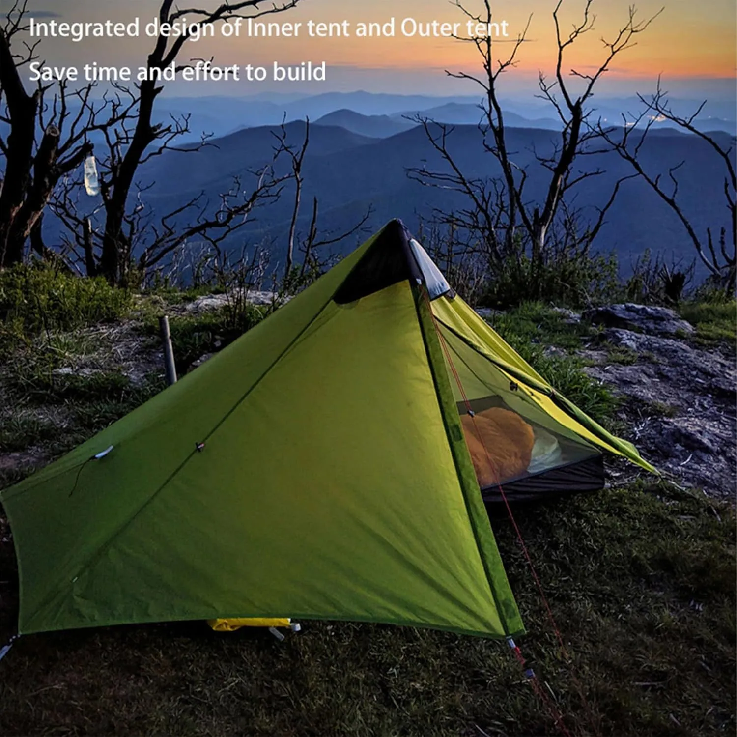 3F UL Gear Lanshan Ultralight Tent 3-Season Camping Tent, Ideal for Camping in The Garden,Outdoor Lightweight Camping Shelter and Hiking Tent
