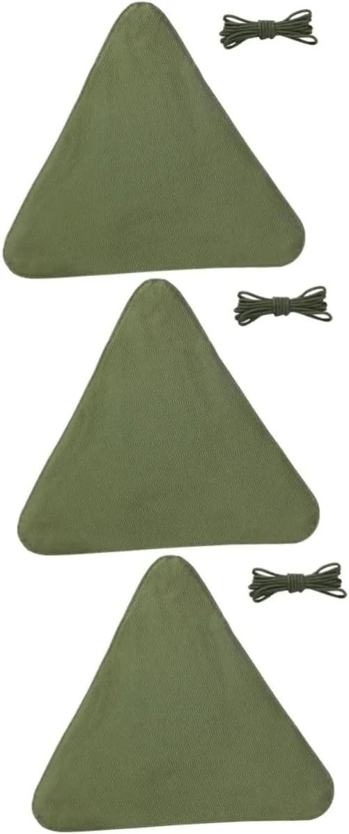 3pcs Nylon Camping Stool Kit Outdoor Tripod Stool Fasten Rope for Hiking Fishing BBQ