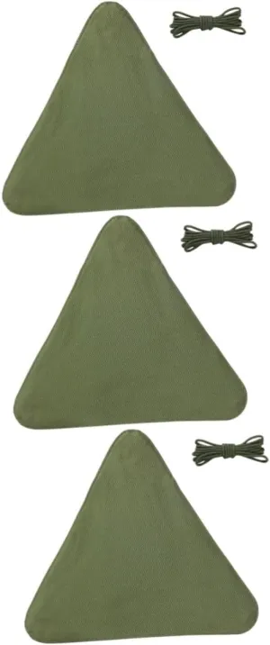 3pcs Nylon Camping Stool Kit Outdoor Tripod Stool Fasten Rope for Hiking Fishing BBQ