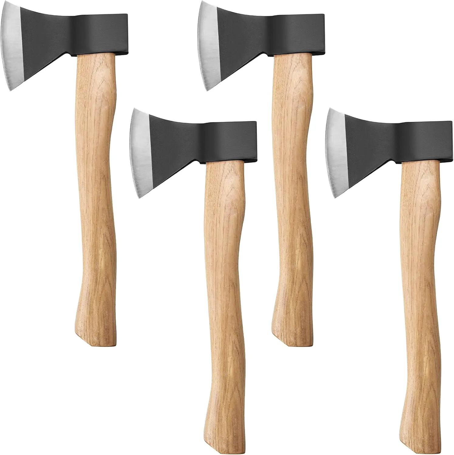 4 Pack Throwing Axes 14 Inch Throwing Hatchets High Carbon Steel and Wooden Handle Viking Throwing Axe for Adults Axe Throwing Recreation and Competition