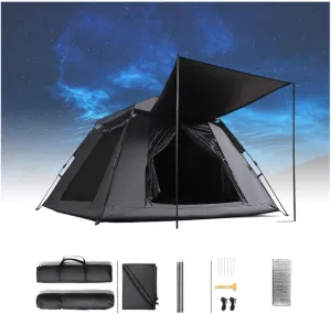 4-Person Camping Tent, Lightweight, Waterproof, Insect-Proof with Porch, Quick Pitch, Ventilated for Hiking Mountaineering