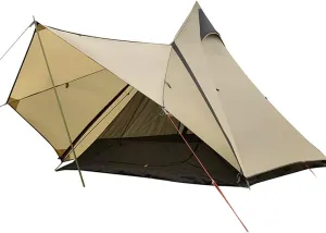 4 Person Tent for Camping Pyramid Teepee Tent Outdoor Portable Double Layers Indian Tipi Tent for Outdoor Family Hiking Yurt Tent