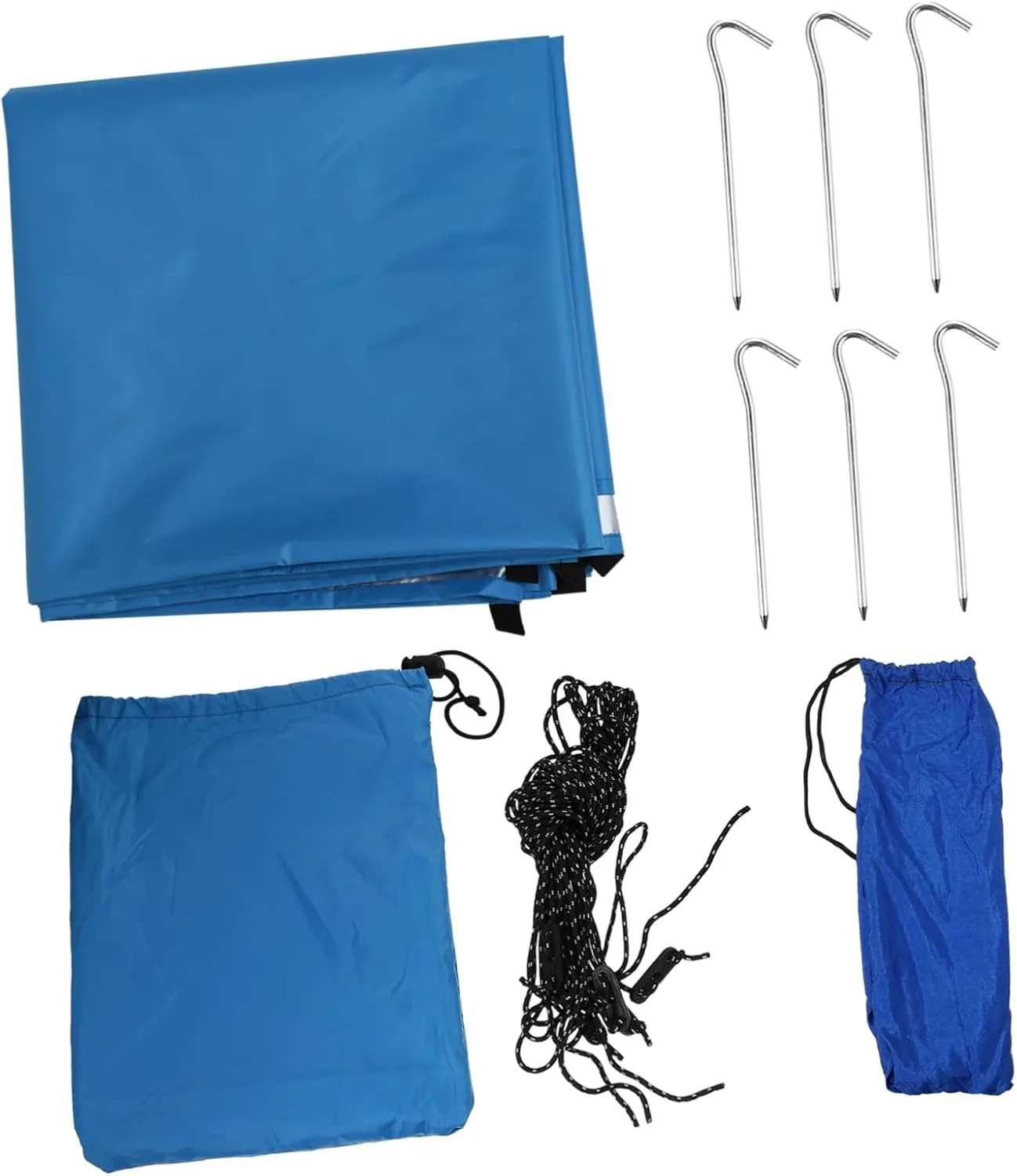 4-Person Waterproof Sun Protection Tent Camping Tarp Rain Fly for Outdoor Beach Park