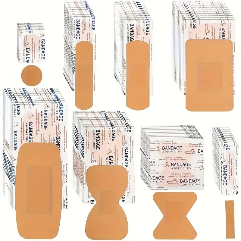 40-Pack: Adhesive Bandages, Assorted Waterproof Breathable Sterile Strips with Non-Stick Pad