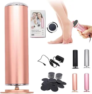4.8IN Callus Remover for Feet with 60 PCS Sandpaper Discs, Electric Foot Callus Remover, Electric Callus Remover for Feet, Stepless Speed Control Pedicure Tools for Dead Skin (Gold)