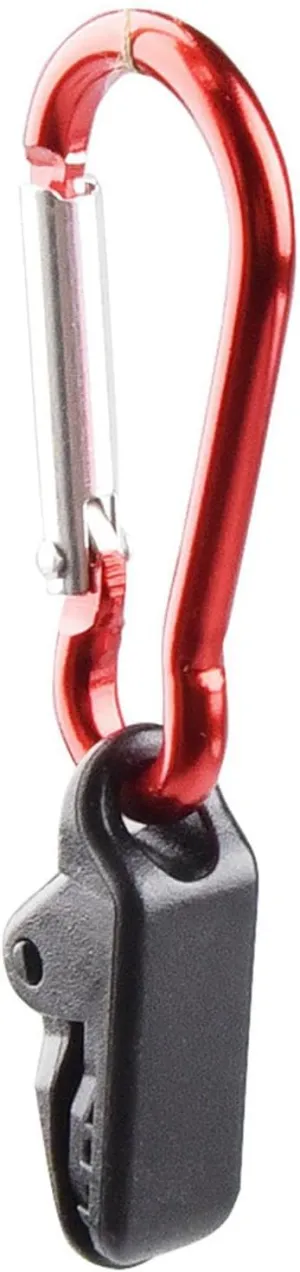 4X 12Pcs Tarp Clips with Carabiner Windproof Lock Grip Practical Tear Resistant
