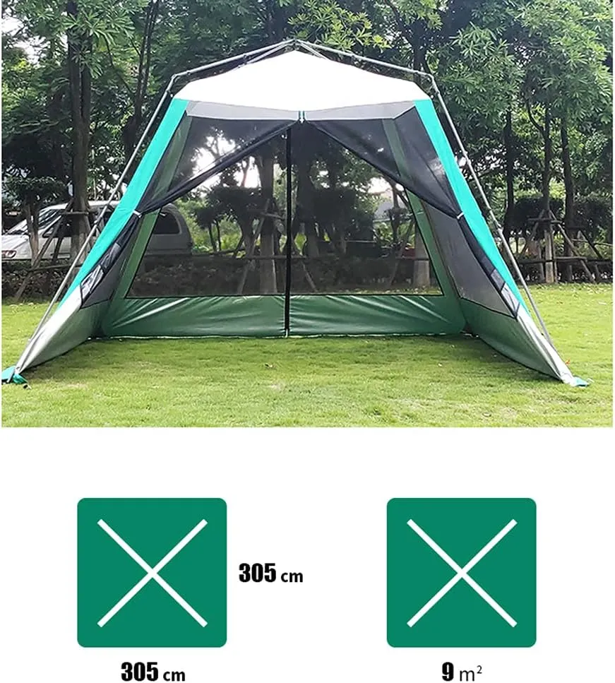 5-8 Person Camping Tent Waterproof Pop Up Tent with Zipped Double Door and Carrying Bag Instant Family Tent for Outdoor Camping, Fishing, BBQ
