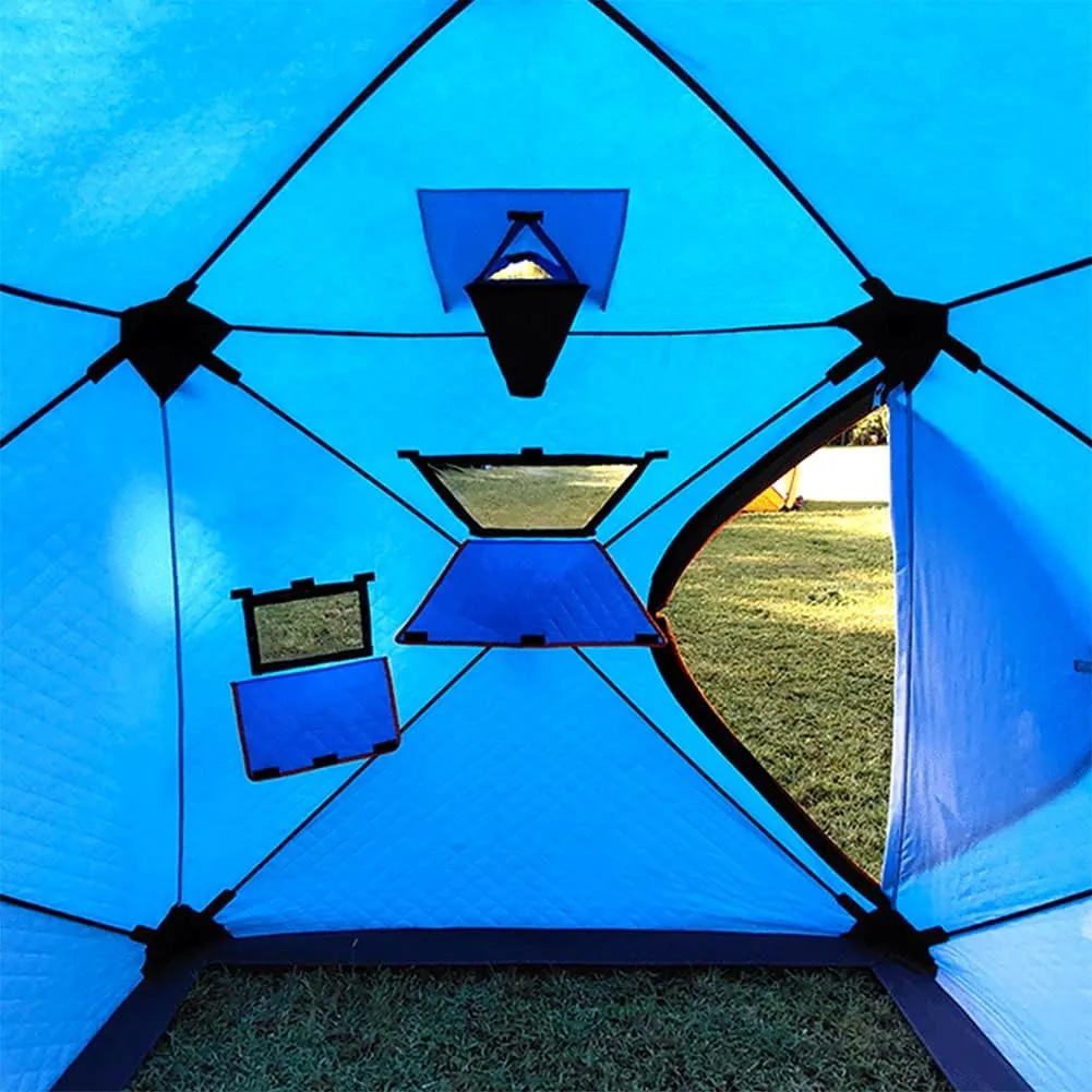 5-8 Person Winter Ice Fishing Tent Large Winter Ice Fishing Tent Warm Camping Tourist Tent, 240 * 240 * 190cm (Camouflage 5~8 People) (Camouflage 5~8 People)