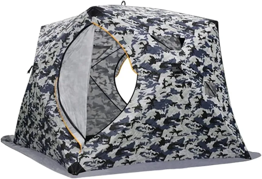 5-8 Person Winter Ice Fishing Tent Large Winter Ice Fishing Tent Warm Camping Tourist Tent, 240 * 240 * 190cm (Camouflage 5~8 People) (Camouflage 5~8 People)