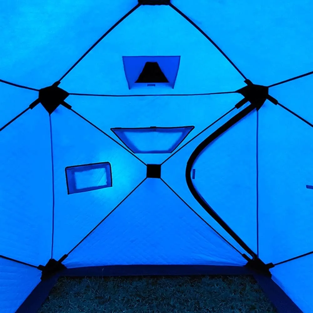 5-8 Person Winter Ice Fishing Tent Large Winter Ice Fishing Tent Warm Camping Tourist Tent, 240 * 240 * 190cm (Camouflage 5~8 People) (Camouflage 5~8 People)
