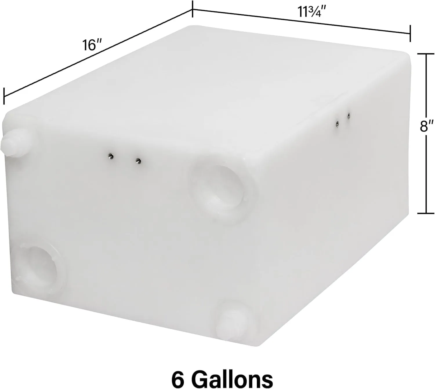5 Gallon RV Fresh Water Tank, Potable Water Storage Tank for Drinking, Cooking, Cleaning, Showering, for Campers, Trailers, Motorhomes, RVs, Cube Shape, 16" x 11.75" x 8" (WT-5687)