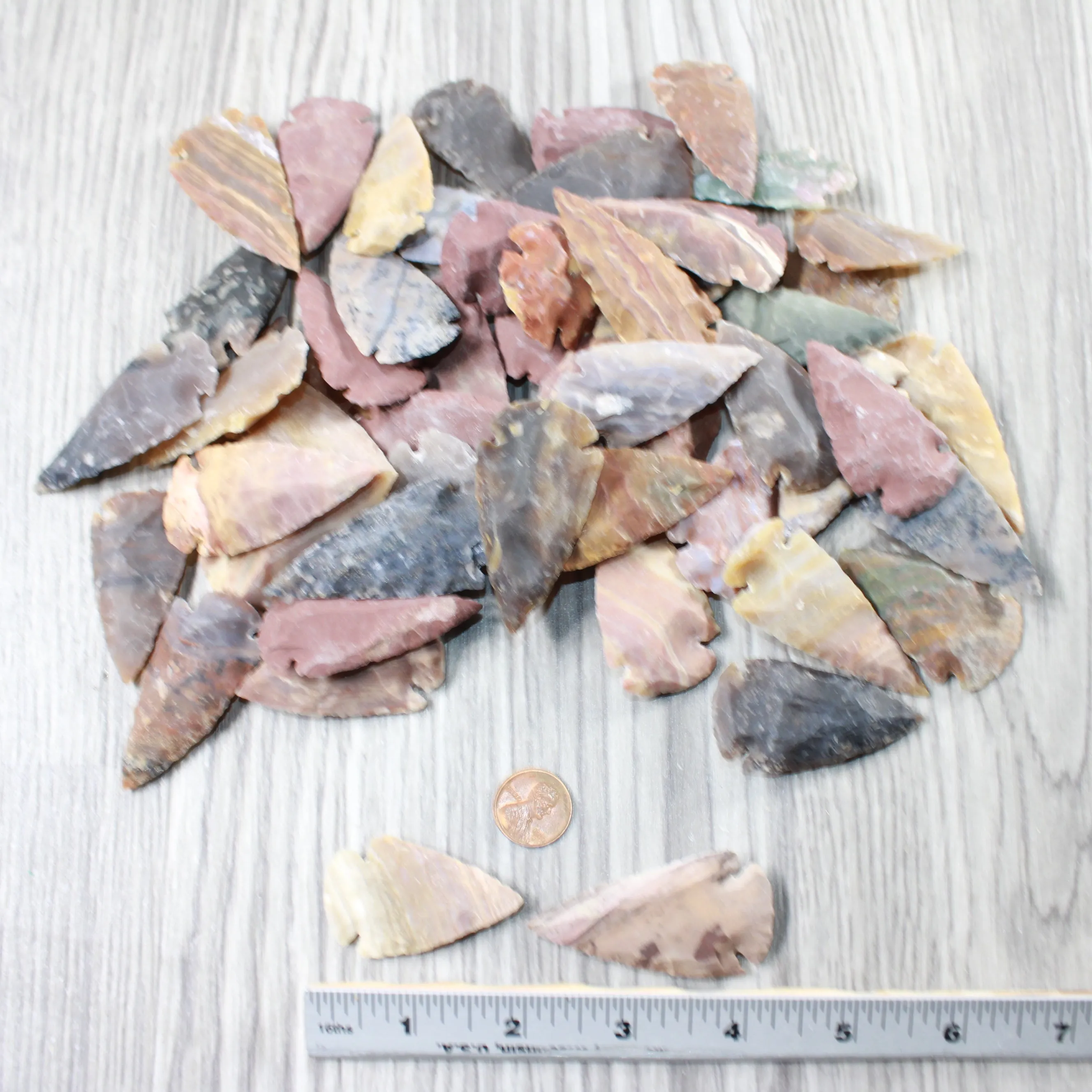 50 Large Stone Ornamental Arrowheads  #9651  Arrowhead