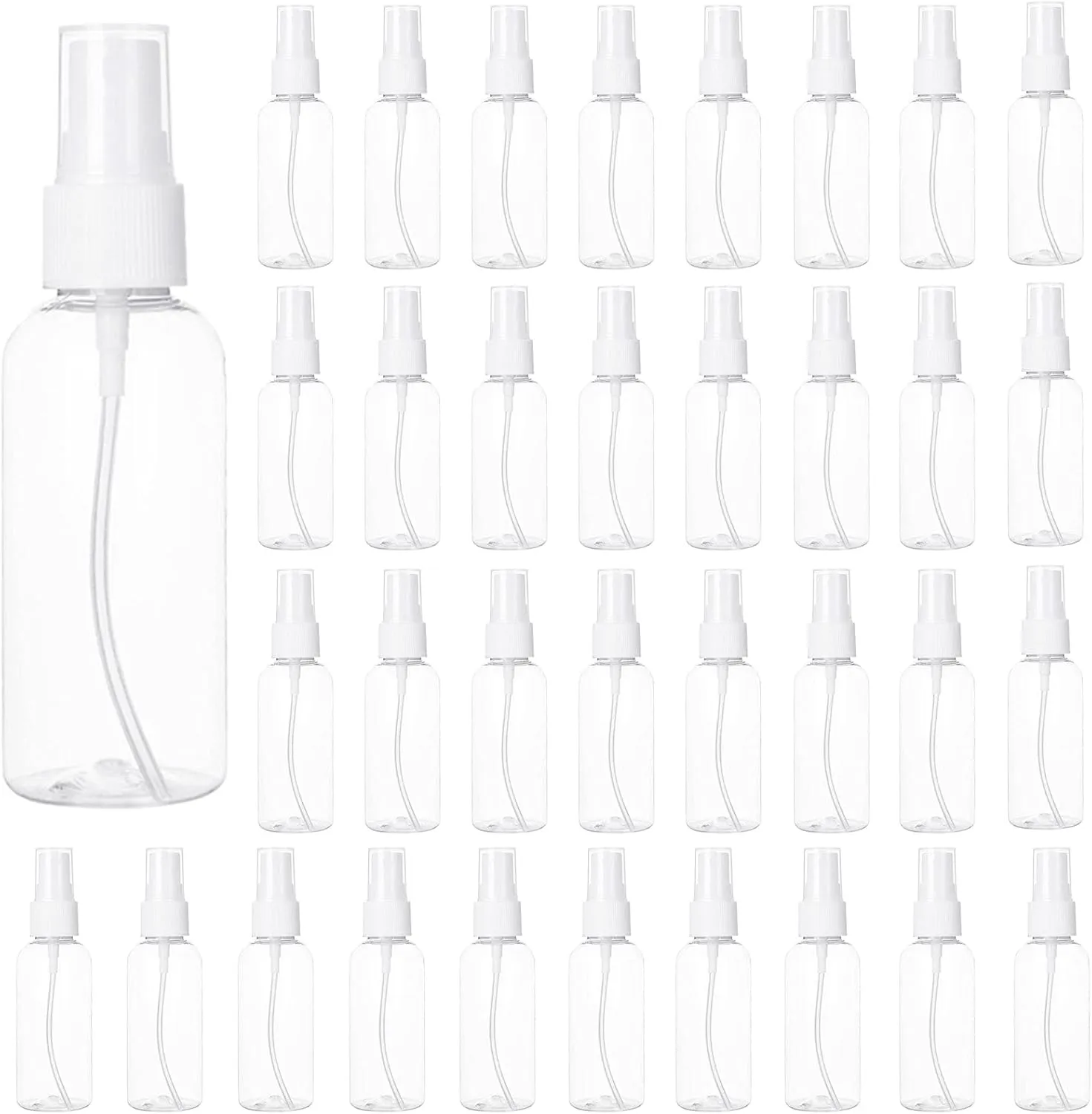 50PCS 2 Oz Spray Bottle Mini Mist Sprayer Clear Fine Small Spray Bottle Empty Travel Spray Bottles Reusable Liquid Containers Water Spray Bottle for Perfume, Plant(60ml)