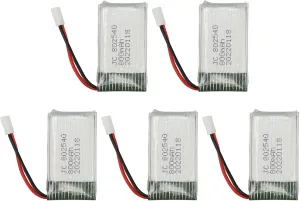 5PCS 802540 Lithium Battery, 800mAh RC Drone Battery, UAV Backup Battery Accessories for SYMA X5C X5C 1 X5