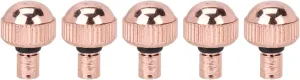 5pcs Professional Rose Gold Steel Watch Crown Parts, Lightweight Watchmaker Repair Tool Kit, Easy to Install, Sturdy for Long Term Use, Suitable for Different Watch Repairs (3mm Long Hole)
