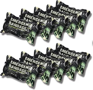 6 Inch Emergency Bandage, Israeli Style, Sterile Compression for Battle Dressing First Aid IFAK Trauma Military, 10-Pack