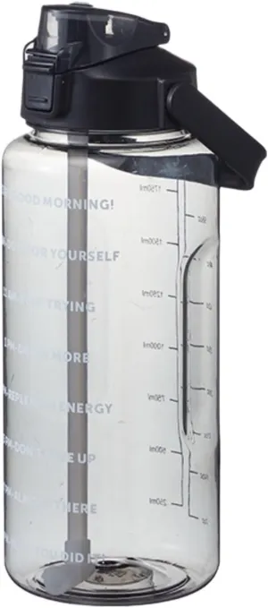 64 Ozwater Bottle with Time Markers and Handle for All Day Hydration,Leak Proof BPA Free Plastic Water Bottles with Straw,Large Water Jug,Large Water Bottle for Workout Outdoor Sports Gym Fitness