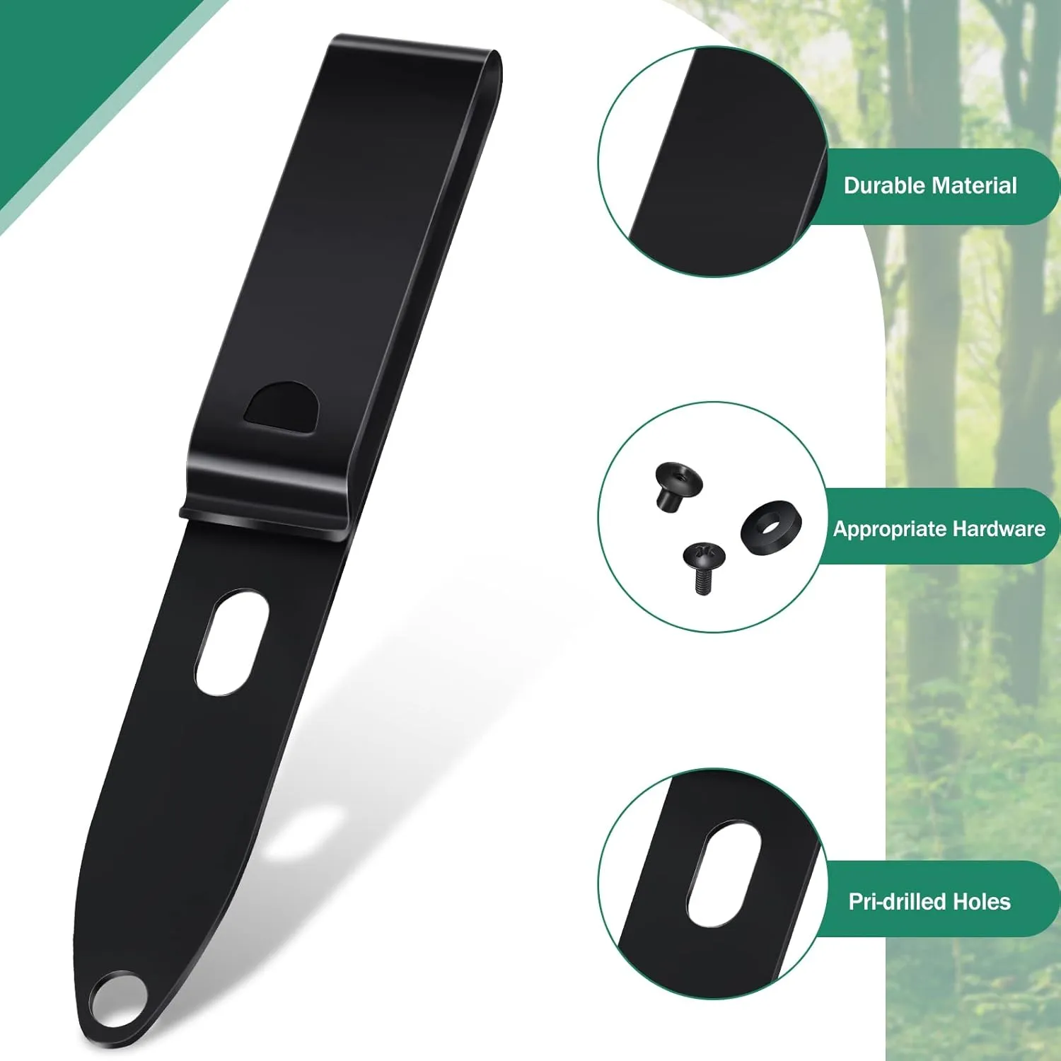 8 Pcs Holster Belt Clips Knife Belt Clip Kydex Holster Hardware Adjustable Molle Adapter with Screws for Outdoor