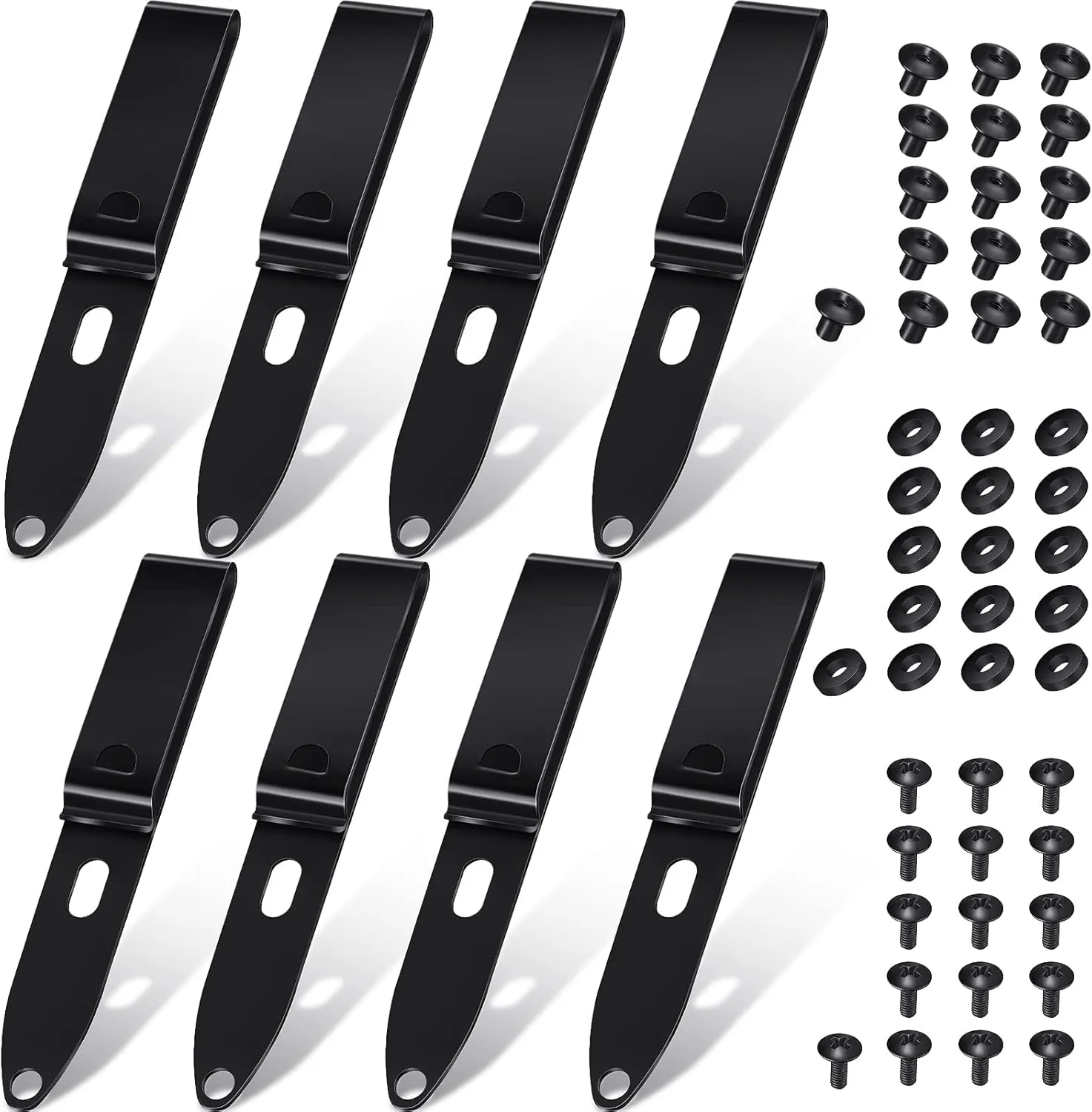 8 Pcs Holster Belt Clips Knife Belt Clip Kydex Holster Hardware Adjustable Molle Adapter with Screws for Outdoor