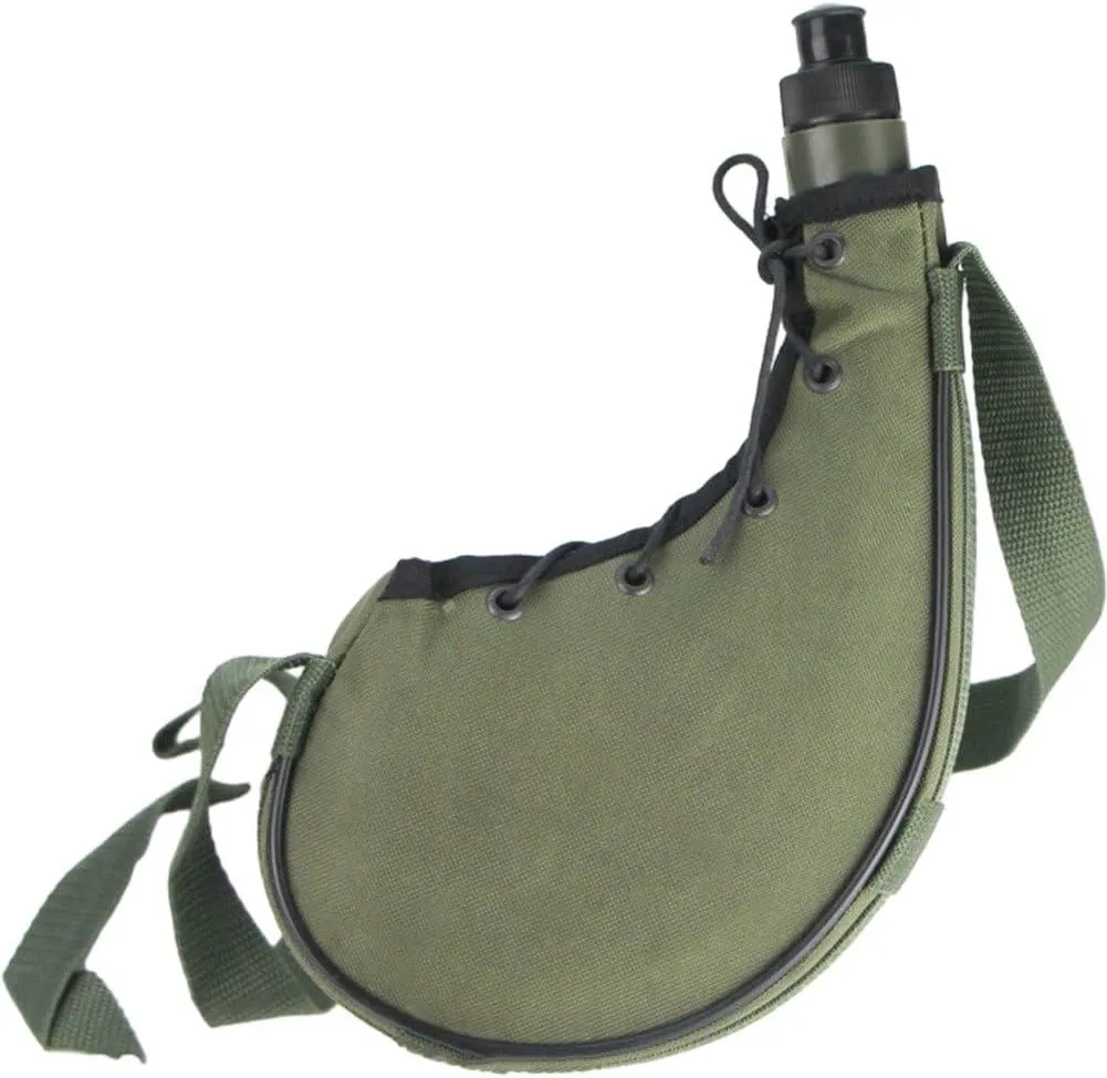 800ml Outdoor Military Canteen Water Bottle with Belt and Cover Camo Water Bottle Pouch Bag for Camping Hiking