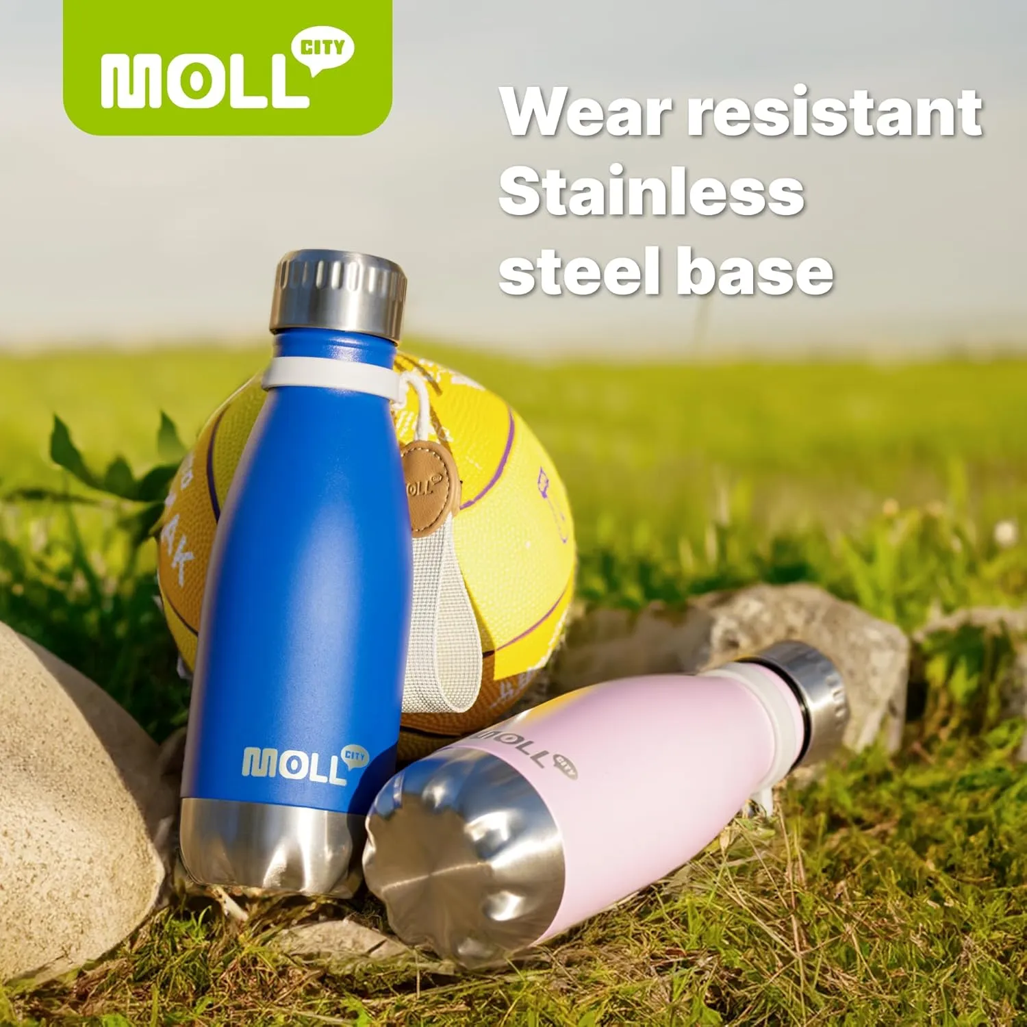 9 oz Water Bottle Stainless Steel Double Wall Vacuum Insulated Sports Water Bottle for Kids, Small Mini Cola Shape Water Bottle Leak Proof (Black-Silver)