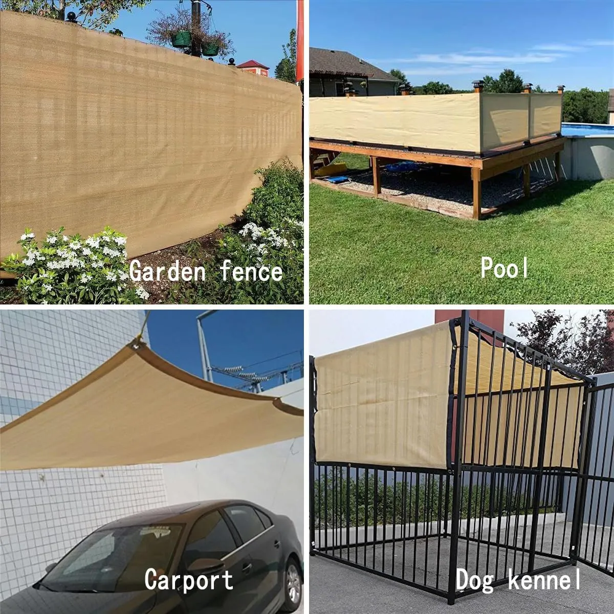 90% Shade Cloth for Patio, 10X15 FT Pergola Shade Cover, Breathable Sun Shade Fabric for Beach, Deck, Porch, Gazebo, Carport, Outdoor Sunshade Screen for Garden, Balcony, Pool.