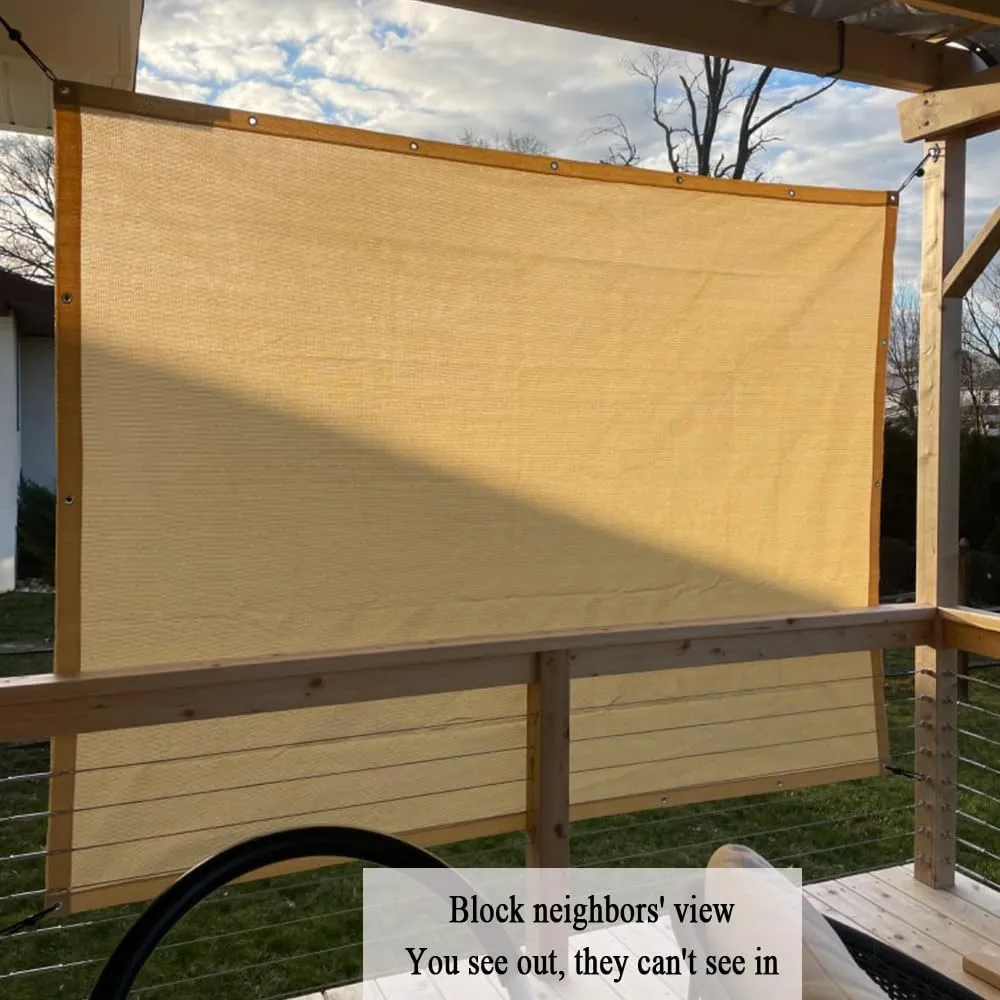 90% Shade Cloth for Patio, 10X15 FT Pergola Shade Cover, Breathable Sun Shade Fabric for Beach, Deck, Porch, Gazebo, Carport, Outdoor Sunshade Screen for Garden, Balcony, Pool.