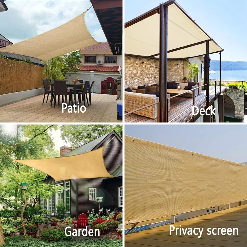 90% Shade Cloth for Patio, 10X15 FT Pergola Shade Cover, Breathable Sun Shade Fabric for Beach, Deck, Porch, Gazebo, Carport, Outdoor Sunshade Screen for Garden, Balcony, Pool.