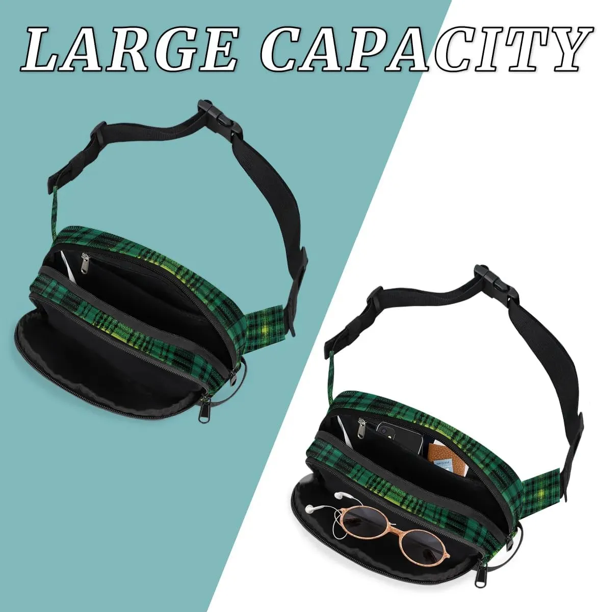 Abstraction Texture-Print Fanny Packs for Women Men Waterproof Waist Bag with Adjustable Strap Belt Bag for Travel Running Hiking