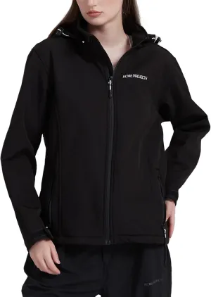 Acme Projects Women's Fleece Lined Softshell Jacket with Detachable Hood, Waterproof, Breathable, 8000mm/5000gm, YKK Zipper