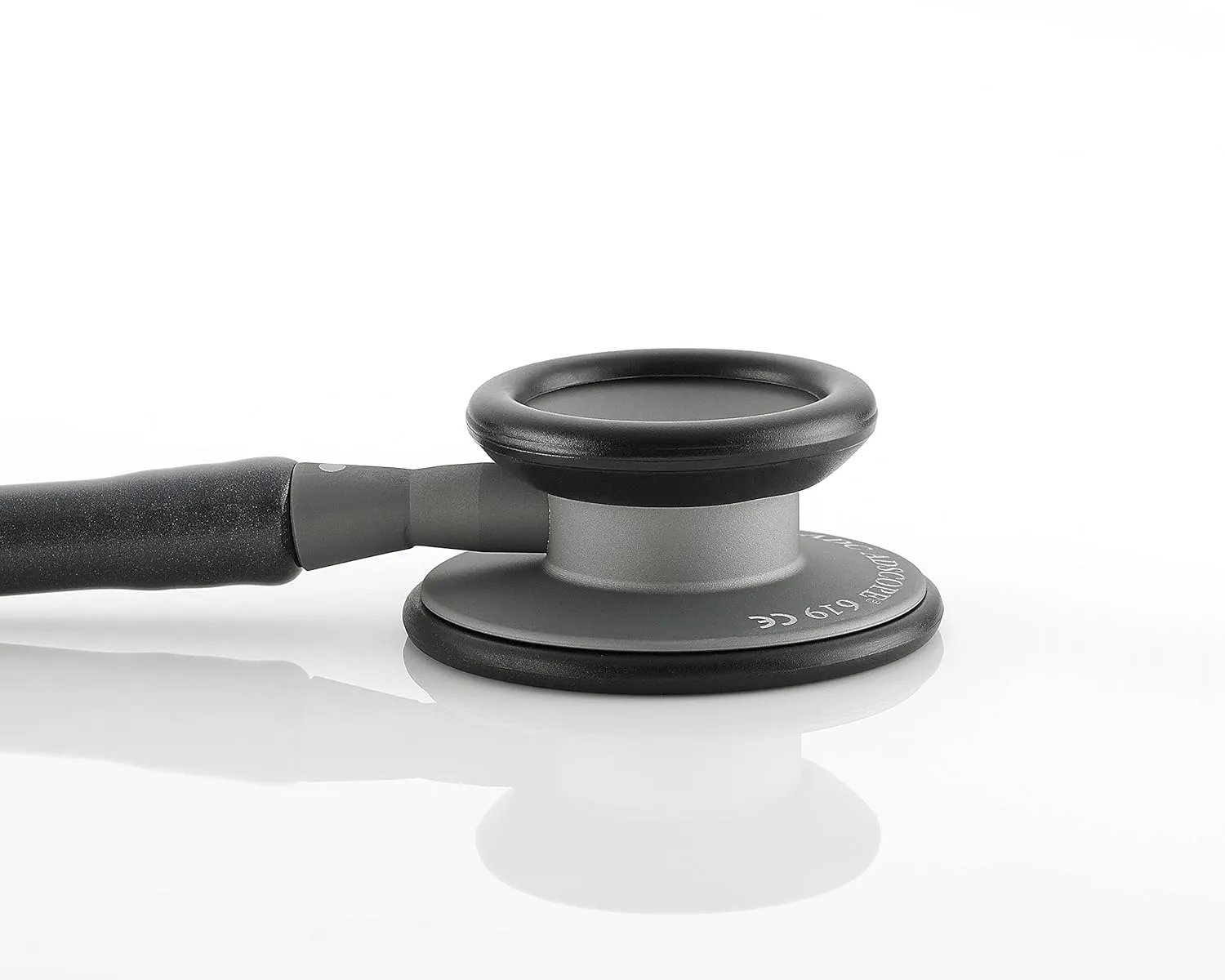 ADC - 619SM Adscope Lite 619 Ultra Lightweight Clinician Stethoscope with Tunable AFD Technology, Smoke Finish with Metallic Gray Tubing