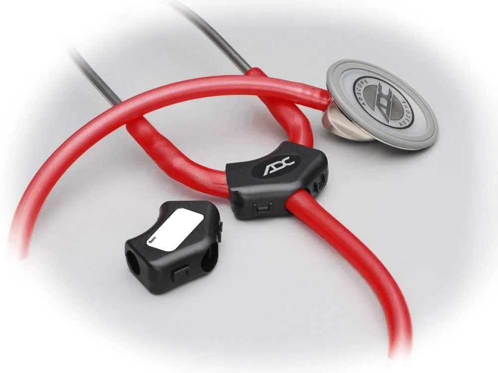 ADC - 619SM Adscope Lite 619 Ultra Lightweight Clinician Stethoscope with Tunable AFD Technology, Smoke Finish with Metallic Gray Tubing