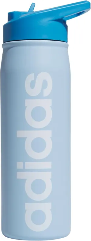 adidas 600 ML (20 oz) Straw Top Metal Water Bottle, Hot/Cold Double-Walled Insulated 18/8 Stainless Steel