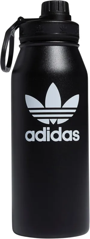 adidas Originals 1 Liter (32 oz) Metal Water Bottle, Hot/Cold Double-Walled Insulated 18/8 Stainless Steel
