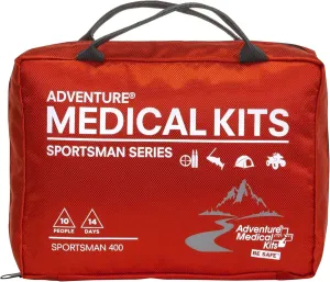 Adventure Medical Kits Sportsman Series Medical Kit - 400 - First Aid Kit for Camping, Hiking, Hunting & More - For 10 People for 14 Days - Includes Bandages, Medicine, Guide Book & More